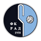 Флаг на футболен отбор домакин Рад Белград